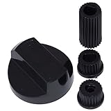 Ufixt Universal Control Knob – Fits Hotpoint/Indesit/Hygena/Lamona & Many More – Includes 3 Shaft Adapters – Single Pack Replacement