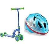 Ozbozz My First Scooter & Schwinn Kids Character Bike Helmet, Infant and Toddler, Bicycle, Scooter, Skateboard Helmet, Age 1-3 Years Old, Comfortable Dial Fit Adjust, Fit 44-50 cm, Infant, Blue Shark