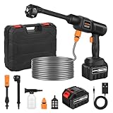 MYPIN Cordless Pressure Washer, Portable Pressure Washers, 6 in 1 Rechargeable Battery Pressure Washer, Cordless Jet Wash with 5M Hose, Cordless Power Washers for Patio and Car, Floor Garden Cleaning