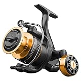 HNGM Fishing reel Spool Fishing Reel Metal Handle Spinning 10kg Drag Fishing Line Wheel Tackles Bearings Big Trolling Fishing Reels (Color : HM4000)