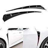 WEDSLK 2Pcs Car Side Vent Stickers for Smart 451 Brabus Smart 453, Car Spoiler Decorative Cover Car Decorations for Spoiler, Automotive Accessories,A/Black
