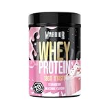 Warrior Whey Protein Powder | High Protein Shake for Muscle Growth, Recovery & Weight Loss | Up to 36g Whey per Serving | Low Carb, Low Sugar, Keto Protein | GMP Certified - Strawberry Milkshake