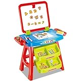 Childs 2 in 1 Learning Desk & Magnetic Easel Blackboard White Board Letters