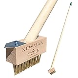 Weed Brush Long Handle for Cleaning Patios, Block Paving and Driveway − Patio Remover Tool with Angled Wire Bristles, 120cm Blade Scraper to Remove Weeds Moss Build-Up