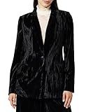 The Drop Women's Blake Long Blazer, Black Velvet, M