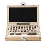 32Pcs Metric Gauge Block Set, 1.005-50mm Steel Lathe Gauge Grade 0 Slip Inspection Blocks Measurement Caliper Tool Set
