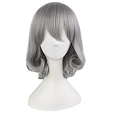 MapofBeauty 18"/45cm Silver-gray Hair and Long Sections Ms. Cosplay Wigs