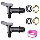 2Pcs 3/4" Water Butt Tap Snap-Fit Hosepipe Rain Barrel BSP Thread Replacement Water Tap