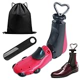 SuQurtom Shoe Stretcher Men Women, 4-Way Shoe Tree Expander Stretch Width & Length, Adjustable Boot Stretchers for Women and Men Wide Feet (Red)