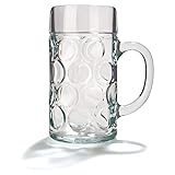 drinkstuff 04533/80 German 2 Pint Glass Beer Tankards