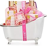 Spa Luxetique Spa Gift Set, Pamper Gifts for Women, 8pcs Rose Bath Gift Set with Body Lotion, Body Butter, Bath Bombs, Bath Gift Sets for Women, Personalised Gifts, Birthday Gifts for Women
