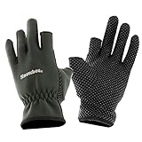 Snowbee Lightweight Neoprene Gloves, Medium – A Lightweight Glove With A Nylon Knit Palm & Rubberised ‘Dots’ For Extra Grip, Thumb & Index Finger Left Exposed To Allow Tying Of Knots Or Loading