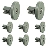 BOJACK Dishwasher Wheels Universal for Most Standard Dishwasher Lower Basket Wheel Spare Parts Compatible with AEG, Favorit, Privileg, Zanussi, Juno (Pack of 8)