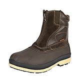 NORTIV 8 Men's Insulated Waterproof Winter Snow Boots Warm Outdoor Boots for Cold Weather,Size 9,Brown/black,170410