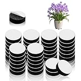 40 Pack Plant Pot Feet for Outdoor & Indoor Plant Pots,Heavy-Duty Hardened Foam Risers, 3cm Diameter Self-Adhesive Gasket, Invisible Adhesive Pads for Drainage, Stability, Patio Protection (Black)