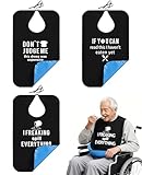 SEESUNO 3 Pcs Adult Bibs for Elderly Washable, Reusable Clothing Protectors for Men Women Eating with Crumb Catcher