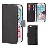 RASH Accessories Case for Apple iPhone 5/5S Cover Leather Flip Wallet Black