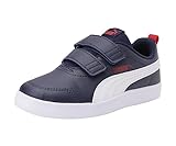 Puma Unisex Kids Courtflex V2 V Inf Sneakers, Peacoat-High Risk Red, 8 UK