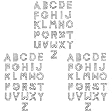 Telooco 78Pcs Letters A-Z Full Rhinestones Slide Alphabet Charms 8mm Initial for Necklaces Bracelets Jewelry Making Crafts