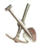 emblems gifts Miners Pick and Shovel Pewter Lapel Pin Badge + 59mm Button Badge