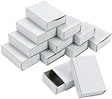 Lexicon Select Pack of 50 Plain White Card Craft Matchboxes for Arts, Crafts, Trinkets, Advent Calendars and Wedding Favours