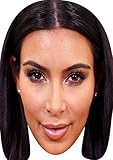 FoxyPrinting Kim Kardashian Net Worth Tv Movie Star Celebrity Cardboard Party Face Mask Fancy Dress