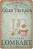 Metal Sign French Pastry Tea & Cake Retro Decor Art Sign Home Kitchen Bar Cafe Club Cave Wall Decor Vintage Tin Sign 8x12 Inch