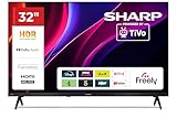 Sharp 32-inch HD Frameless LED Smart TV – TiVo OS with Free Channels, HDR10/HLG, TiVo+ Access, DVB-T/T2/C/S2 Tuners – 32HE2345K (HE Series)