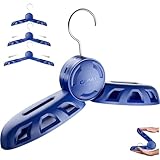 CAPAS Adjustable Foldable Travel Wetsuit Hanger for Adults and Kids, Heavy Duty Triathlon Suit Hanger, Quick Drying Vented Hanger for Surfing Scuba Diving BCD Suits (Blue)