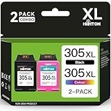 305XL Ink Cartridges Black and Colour Replacement for HP 305 Printer Cartridges for HP DeskJet 2700 2710 2720e 2722e 4110e Deskjet Plus 4100 4130e Envy 6000 6010e 6020e 6030e Envy Pro 6400 6420