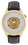 Jean bellecour Mens Analogue Automatic Watch with Leather Bracelet JB1126