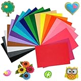BOUBONI 20/40 Pcs Soft Felt Fabric Sheet 8" x 12" Assorted Color Felt Fabric Sheets for Crafts DIY Handcraft Sewing Squares Patchwork Nonwoven (20, Different Colors)
