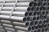 KIMETALS Galvanised Medium Handrail Tube 33.7mm - 3000mm Long Silver/Metallic Steel Handrail