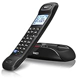iDECT Loop Lite Plus Single, Call Blocker, DECT, Cordless Designer Home Phone, Built-in 25 Minute Answering Machine, Caller ID, Black