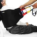 KkaFFe Multi-Handle Transfer Sling Lifting Seniors, Transfer Nursing Sling Lifting Disabled, Safer Transfer Boards, Advanced Transfer Belts Lifting Seniors, Gate Belt for Elderly(Black)
