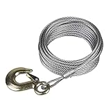 Sealey Winch Cable/Wire Rope Ø5.1mm x 10M 1350kg Breaking Strength with Forged Hook - GWEC20