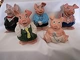 Complete Set of Vintage 1980's Wade Natwest Pigs Piggy Banks