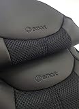 Top Car Athens | Car Seat Covers, Faux Leather and Synthetic, 100% Perfect fit, Compatible with Smart Roadster (452) | Seat Cover Sets | Colours Black