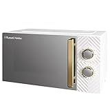 Russell Hobbs 17 Litre 700W White Solo Manual Microwave With Groove Design, 5 Power Levels, Integrated Timer And Defrost Function, Easy Clean RHMM723