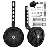 Kids Bike Stabilisers & Training Wheels - Heavy Duty Adjustable for 12, 14, 16, 18, 20 Inch Bikes - Bicycle Support for Single Speed Children's Bikes