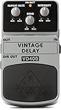 Behringer VD400 Vintage Analog Delay Pedal, True Bucket Brigade Circuit for Warm Echo & Repeats, Grey Guitar Effects Stompbox for Studio & Live Use