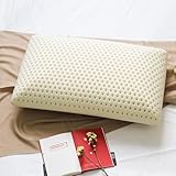 Talatex Upgraded Dunlop Latex Pillow for Neck Pain - Side Sleeper Pillow with Breathable Design, Relieves Sore Neck & Shoulder Pain, Washable Tencel Cover (Soft, Standard(23.4"×15.7"×4.9"))