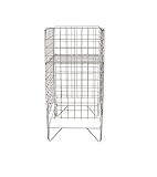 White Square Round Dump Basket Bins Stand Sale Storage Unit Shop Retail Display (Meduim Basket)