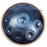 ANTETOK Handpan Drum Instrument, 440hz 22 Inches 10 Notes Blue, Handmade Steel Drum in D Minor with Soft Handpan Bag, Harmonic Percussion for Sound Healing, Personal Meditation, Yoga