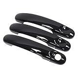 HouYeen 6PCS Front and Rear Exterior Door Handle Cover for T5 T6 Transporter Caddy Vans (Gloss Black)