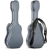 CAHAYA Hard Guitar Cases for Acoustic Guitar Classical Guitar Waterproof ABS Case 41 Inch Navy Blue Diamond Pattern, CY0247