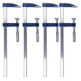 Pack of 4 x Wood Working F-Clamps 50mm x 300mm Heavy Duty Cast Iron Clamp Heads