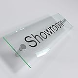 Office Door Wall House Number Sign Plaque- Quality Glass Effect Acrylic Perspex (Showroom)
