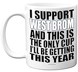 Funny Football Mug Gift for West Brom Fans - Footy Only Cup - Joke Xmas Birthday Mugs Present Gifts for Son Dad Brother Uncle Colleague Friend Cousin, 11oz Ceramic Dishwasher Safe Coffee Tea Cup