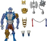 Masters of the Universe Origins & ThunderCats 5.5 Inch Posable Action Figure Panthro, 1980s Crossover Toy, Removable Armor, Mace & Axe & Mini-Comic, JFW97